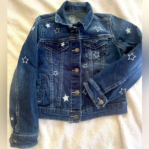 Girls 4 5 Jean Jacket with Embroidered Stars! Back to School!